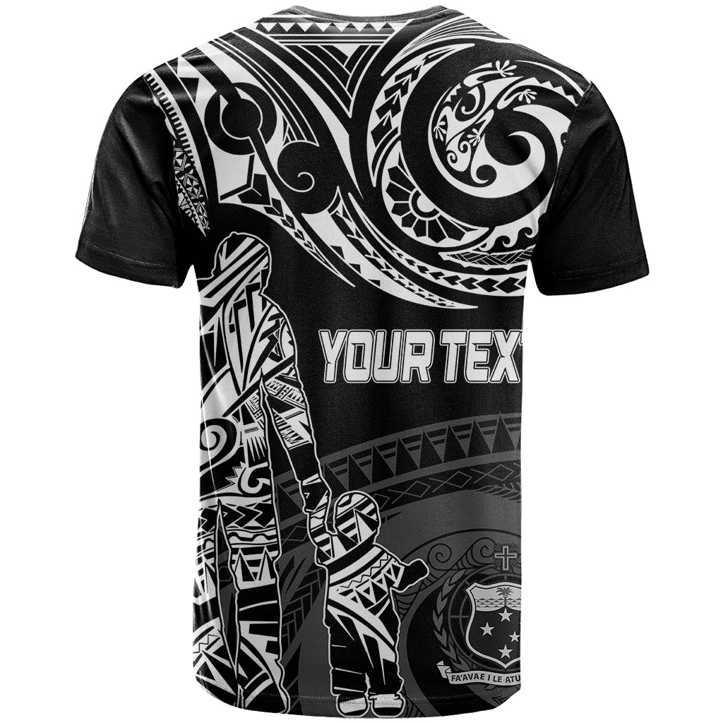 Personalised Father's Day Samoa T Shirt Polynesian Dad & Kid - Wonder Print Shop
