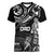 Personalised Father's Day Samoa Women V Neck T Shirt Polynesian Dad & Kid - Wonder Print Shop