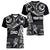 Personalised Father's Day Samoa Women V Neck T Shirt Polynesian Dad & Kid - Wonder Print Shop