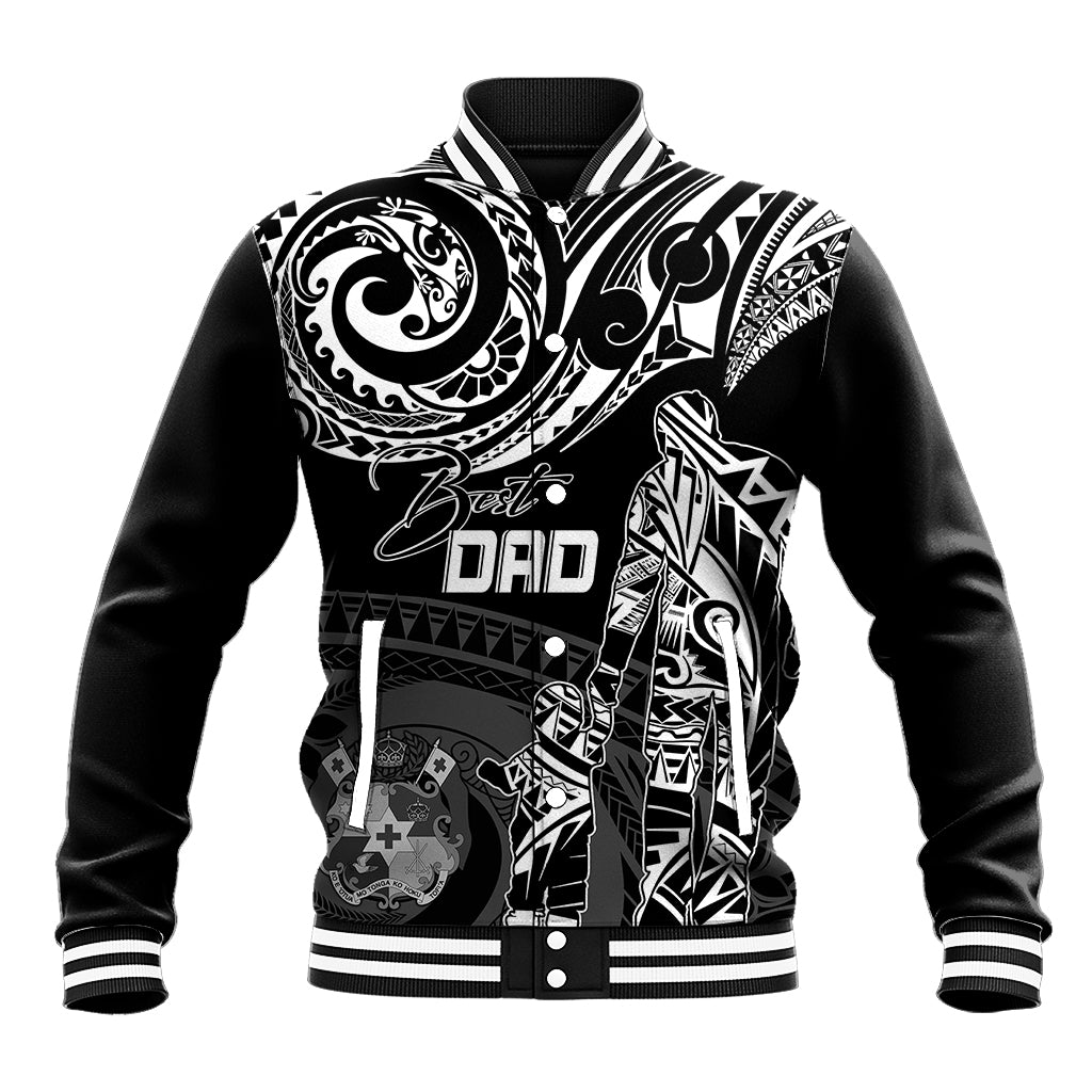 Personalised Father's Day Tonga Baseball Jacket Polynesian Dad & Kid LT7 - Wonder Print Shop