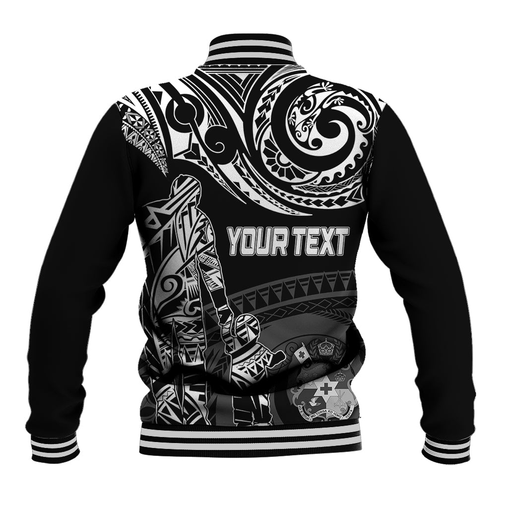 Personalised Father's Day Tonga Baseball Jacket Polynesian Dad & Kid LT7 - Wonder Print Shop