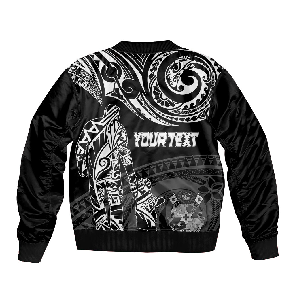 Personalised Father's Day Tonga Bomber Jacket Polynesian Dad & Kid LT7 - Wonder Print Shop