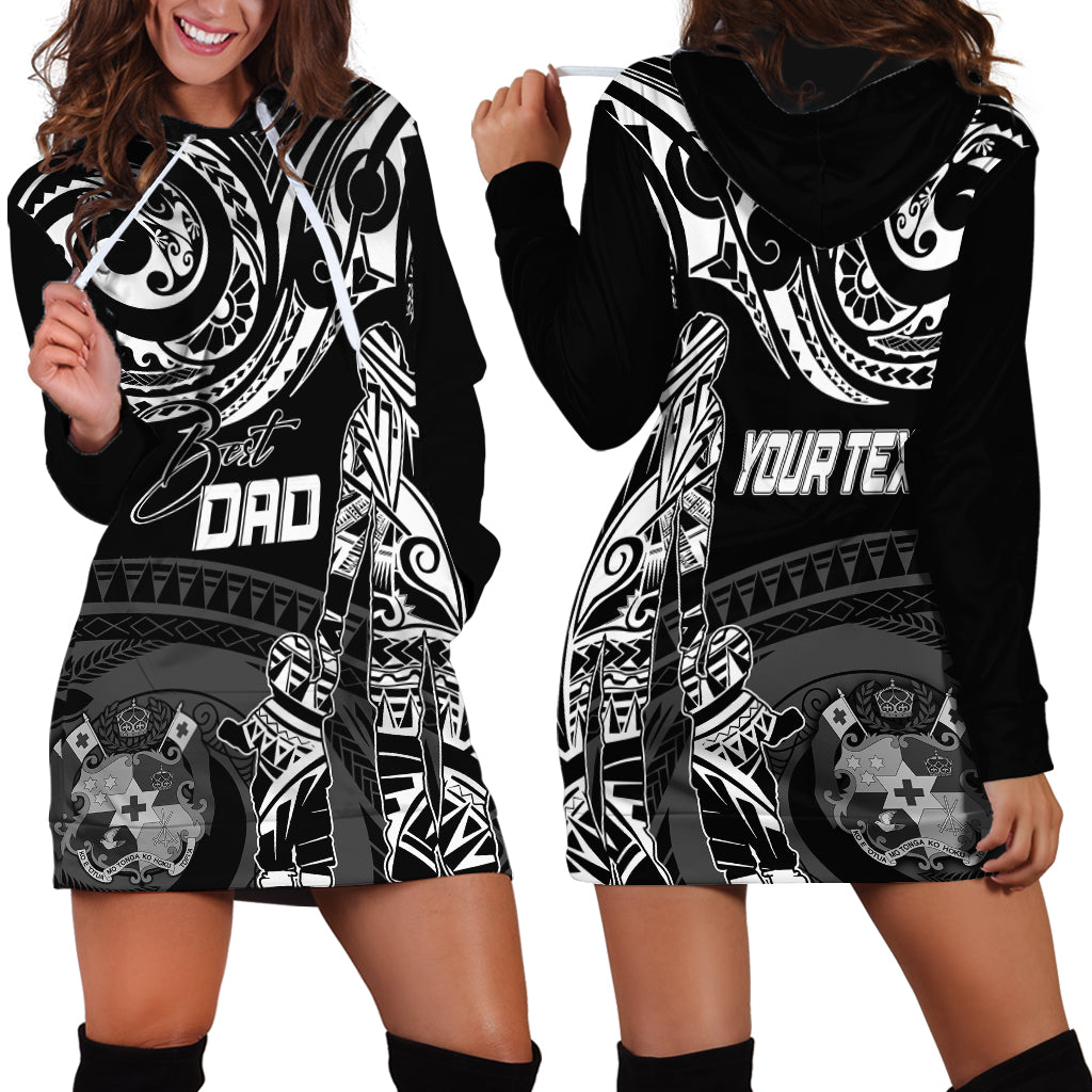 Personalised Father's Day Tonga Hoodie Dress Polynesian Dad & Kid - Wonder Print Shop