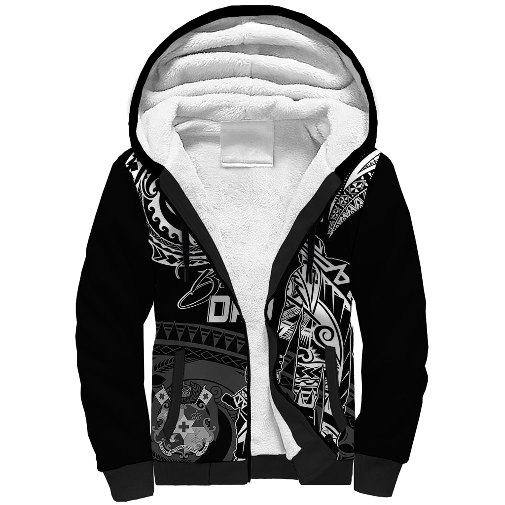 Personalised Father's Day Tonga Sherpa Hoodie Polynesian Dad & Kid - Wonder Print Shop