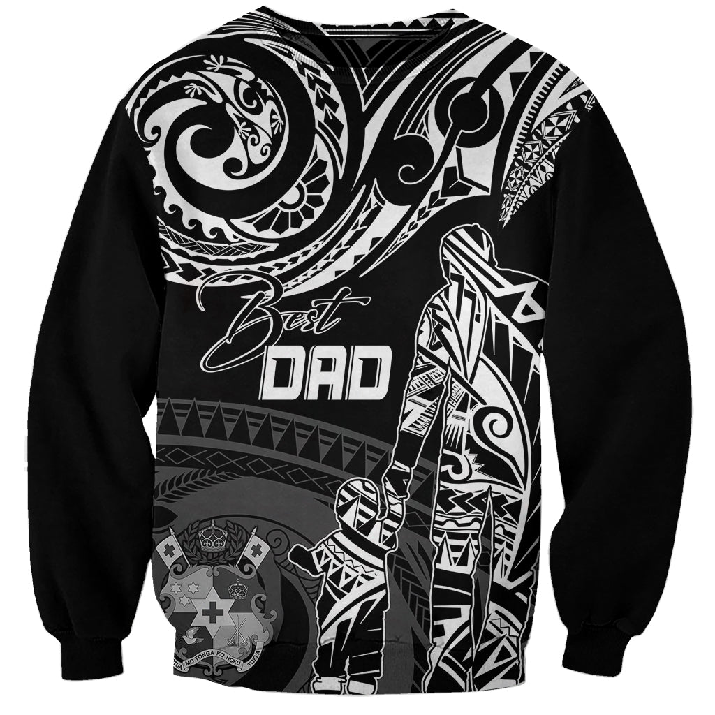 Personalised Father's Day Tonga Sweatshirt Polynesian Dad & Kid - Wonder Print Shop