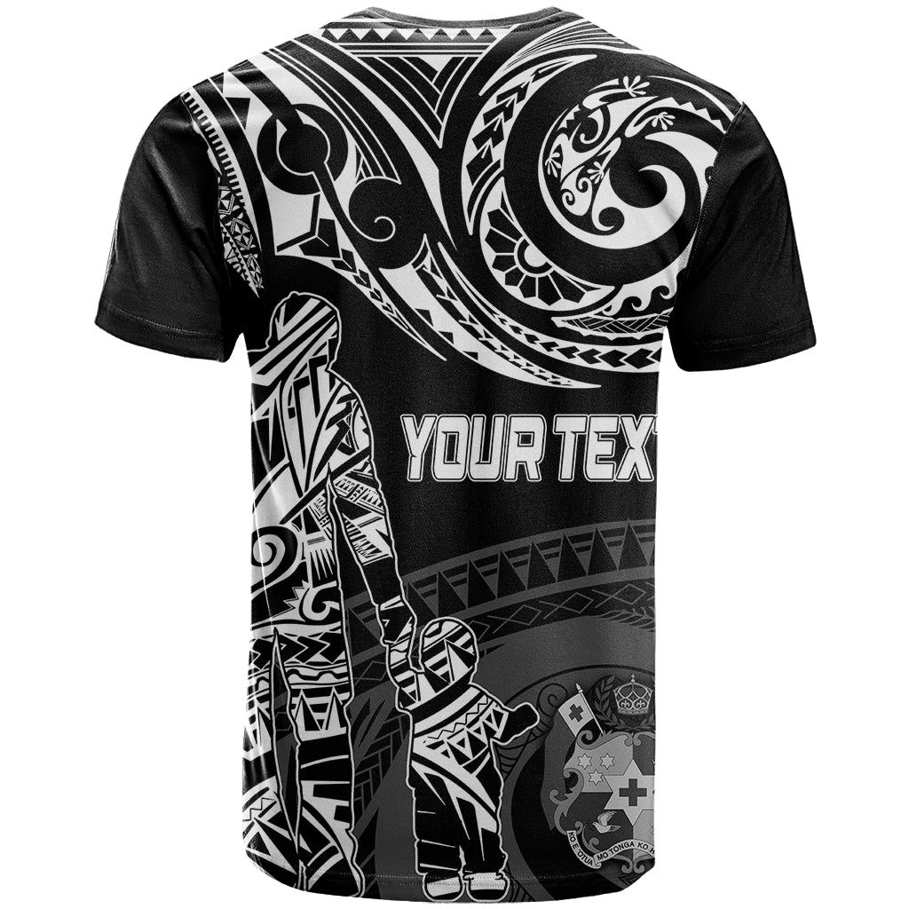 Personalised Father's Day Tonga T Shirt Polynesian Dad & Kid - Wonder Print Shop