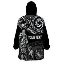 Personalised Father's Day Tonga Wearable Blanket Hoodie Polynesian Dad & Kid - Wonder Print Shop