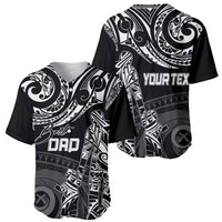 Personalised Father's Day Vanuatu Baseball Jersey Polynesian Dad & Kid LT7 - Wonder Print Shop