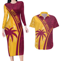 West Indies Cricket World Cup 2024 Couples Matching Long Sleeve Bodycon Dress and Hawaiian Shirt Tropical Style LT7 - Wonder Print Shop