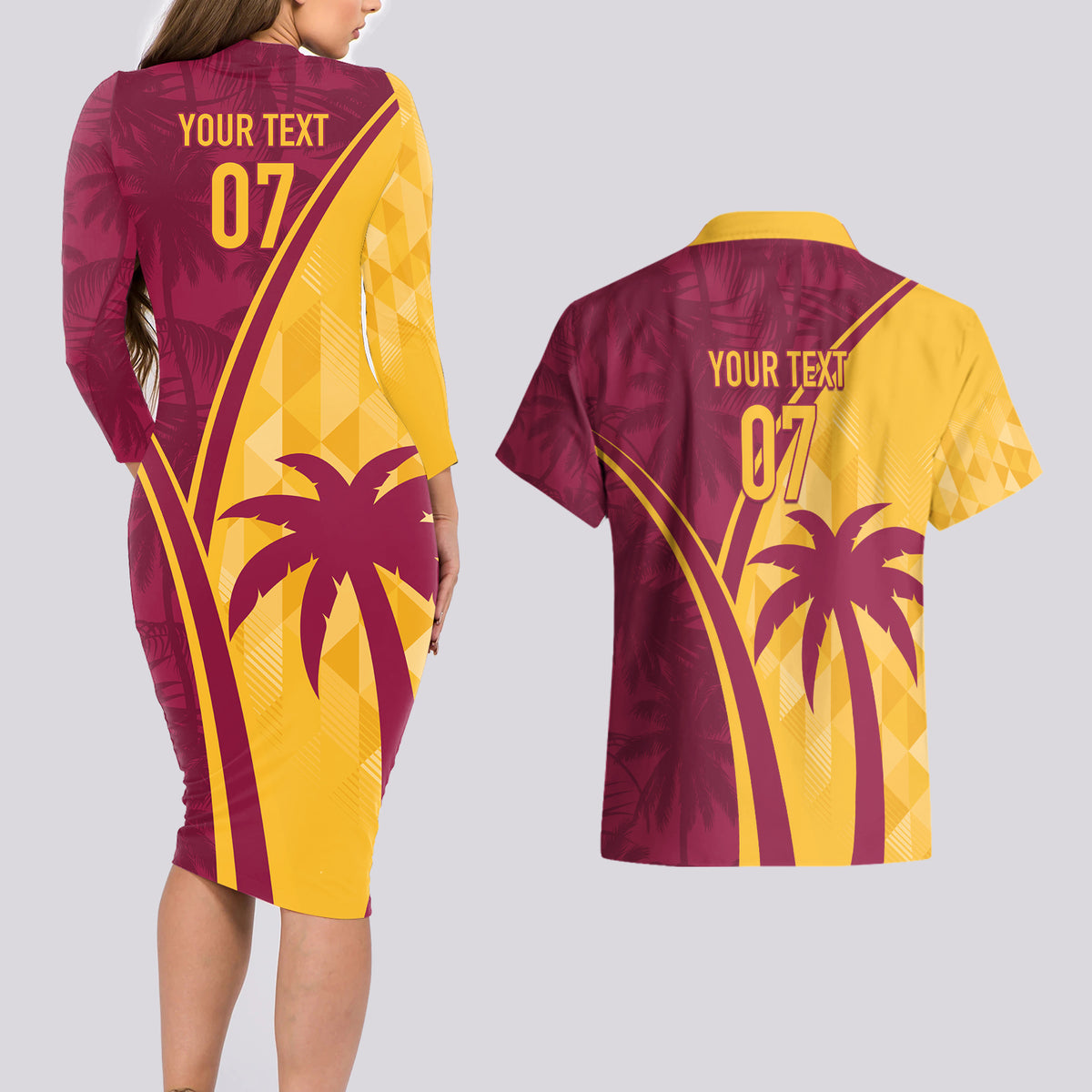 West Indies Cricket World Cup 2024 Couples Matching Long Sleeve Bodycon Dress and Hawaiian Shirt Tropical Style LT7 - Wonder Print Shop