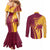 West Indies Cricket World Cup 2024 Couples Matching Mermaid Dress and Long Sleeve Button Shirt Tropical Style