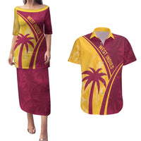 West Indies Cricket World Cup 2024 Couples Matching Puletasi and Hawaiian Shirt Tropical Style LT7 - Wonder Print Shop