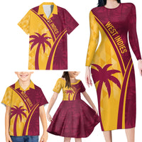 West Indies Cricket World Cup 2024 Family Matching Long Sleeve Bodycon Dress and Hawaiian Shirt Tropical Style LT7 - Wonder Print Shop