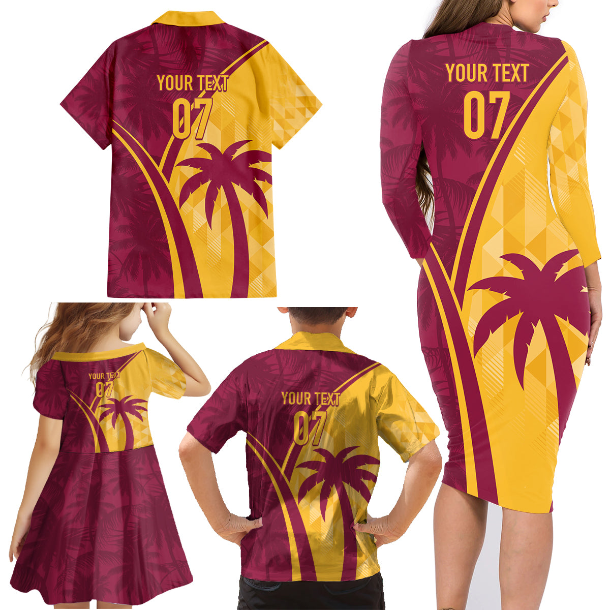 West Indies Cricket World Cup 2024 Family Matching Long Sleeve Bodycon Dress and Hawaiian Shirt Tropical Style LT7 - Wonder Print Shop