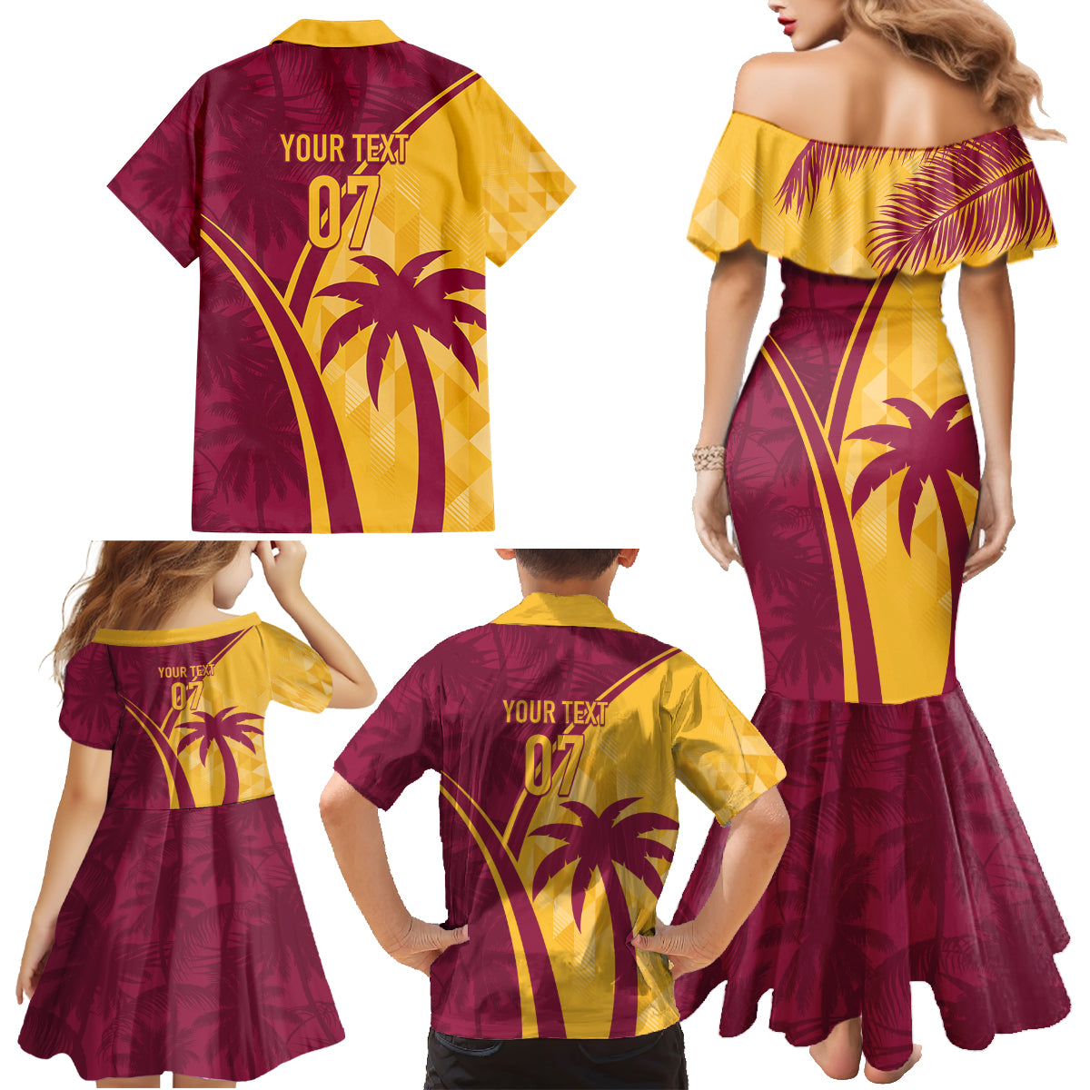 West Indies Cricket World Cup 2024 Family Matching Mermaid Dress and Hawaiian Shirt Tropical Style LT7 - Wonder Print Shop