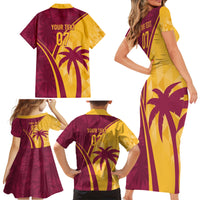 West Indies Cricket World Cup 2024 Family Matching Short Sleeve Bodycon Dress and Hawaiian Shirt Tropical Style - Wonder Print Shop