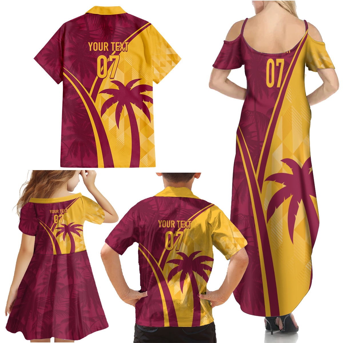 West Indies Cricket World Cup 2024 Family Matching Summer Maxi Dress and Hawaiian Shirt Tropical Style - Wonder Print Shop