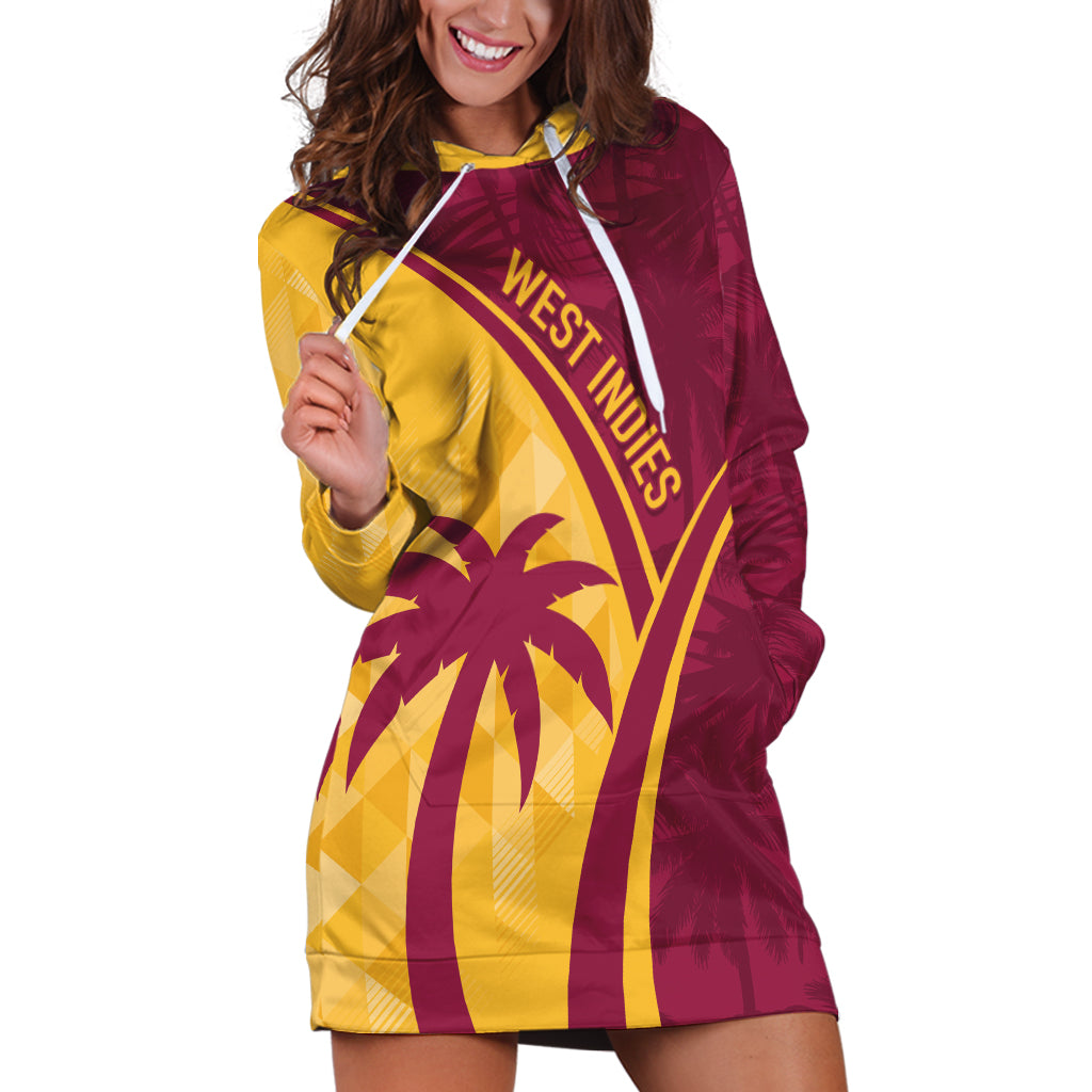 West Indies Cricket World Cup 2024 Hoodie Dress Tropical Style - Wonder Print Shop