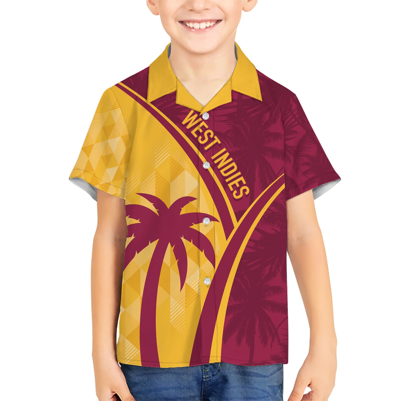 West Indies Cricket World Cup 2024 Kid Hawaiian Shirt Tropical Style - Wonder Print Shop