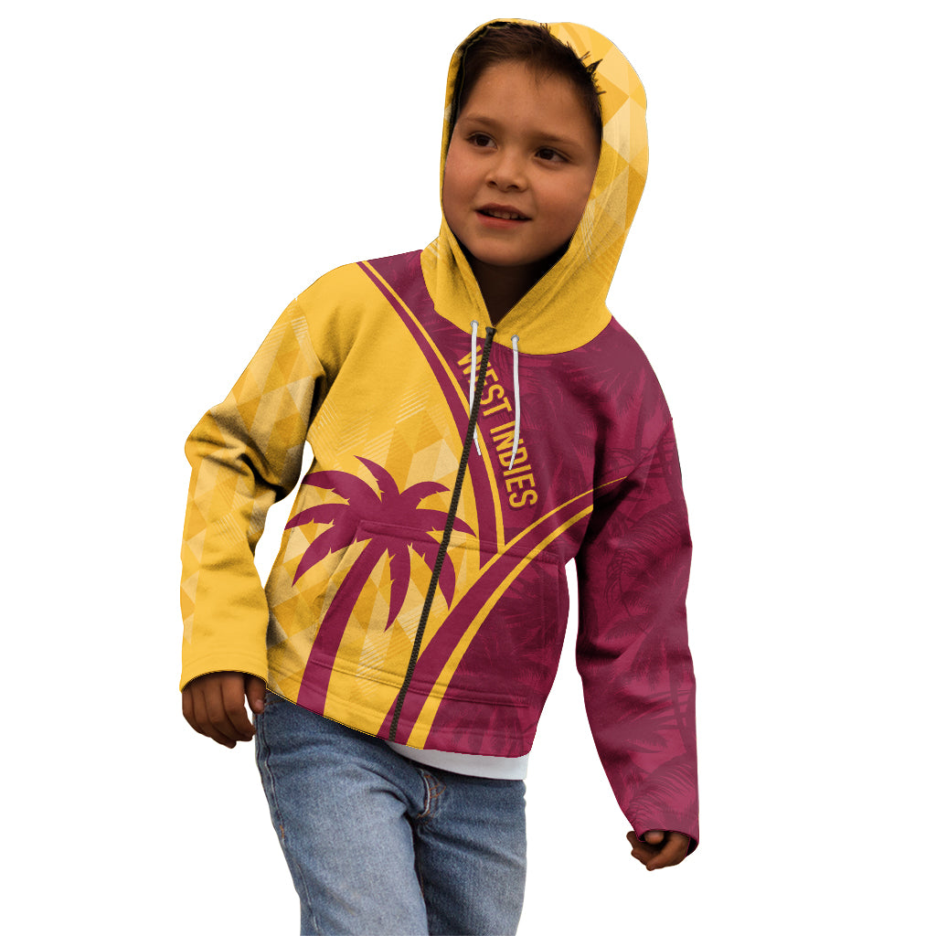 West Indies Cricket World Cup 2024 Kid Hoodie Tropical Style - Wonder Print Shop