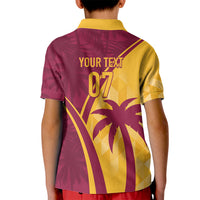 West Indies Cricket World Cup 2024 Kid Polo Shirt Tropical Style - Wonder Print Shop