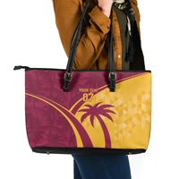 West Indies Cricket World Cup 2024 Leather Tote Bag Tropical Style - Wonder Print Shop