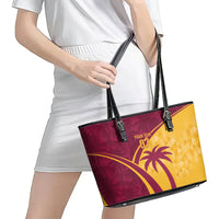 West Indies Cricket World Cup 2024 Leather Tote Bag Tropical Style - Wonder Print Shop
