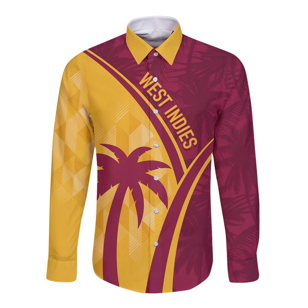 West Indies Cricket World Cup 2024 Long Sleeve Button Shirt Tropical Style - Wonder Print Shop