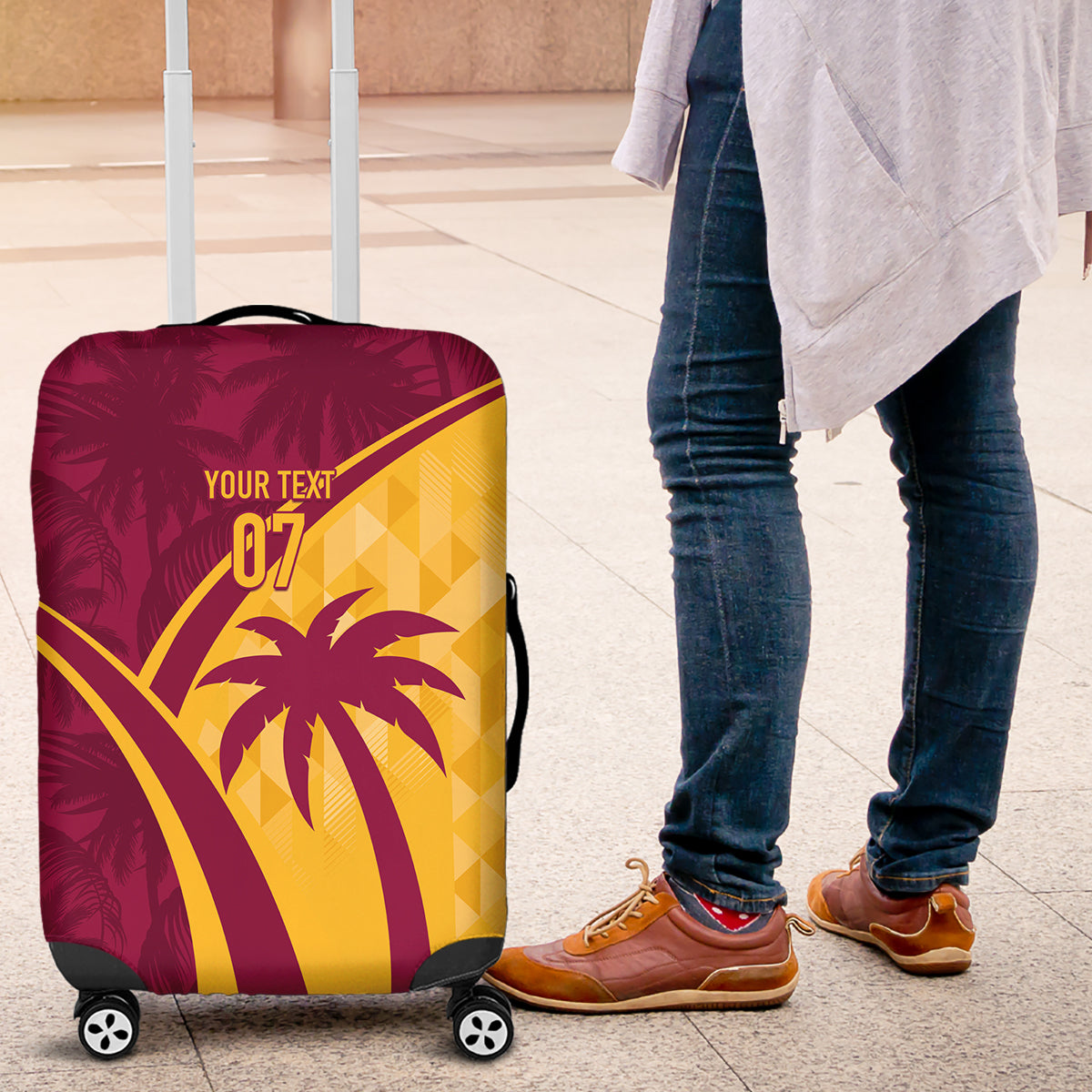 West Indies Cricket World Cup 2024 Luggage Cover Tropical Style - Wonder Print Shop