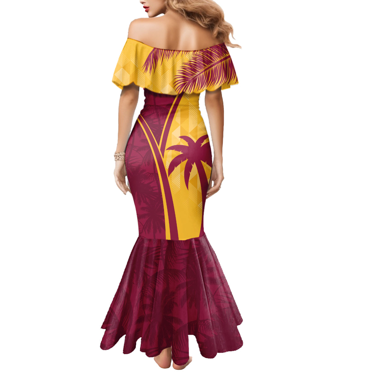 West Indies Cricket World Cup 2024 Mermaid Dress Tropical Style - Wonder Print Shop