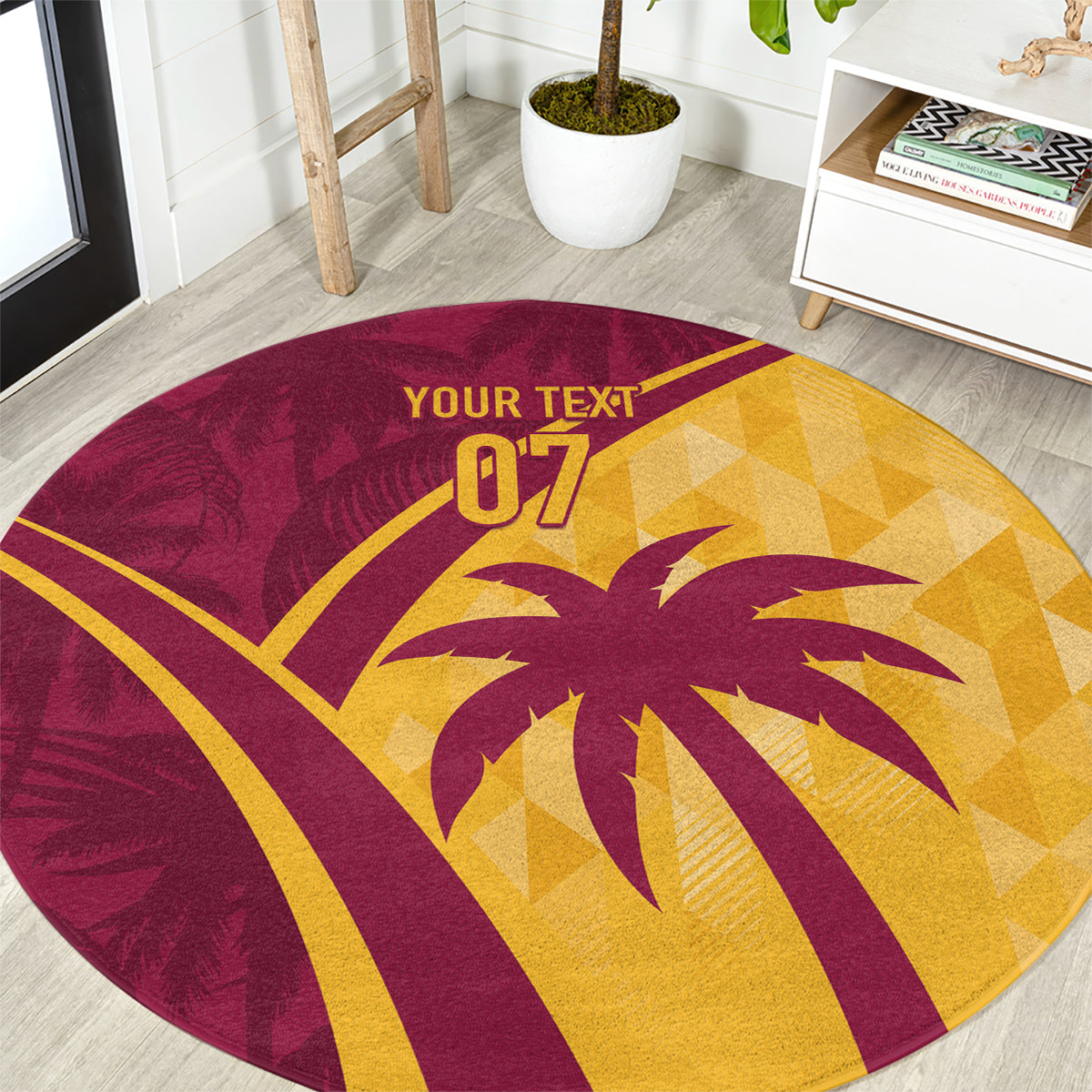 West Indies Cricket World Cup 2024 Round Carpet Tropical Style
