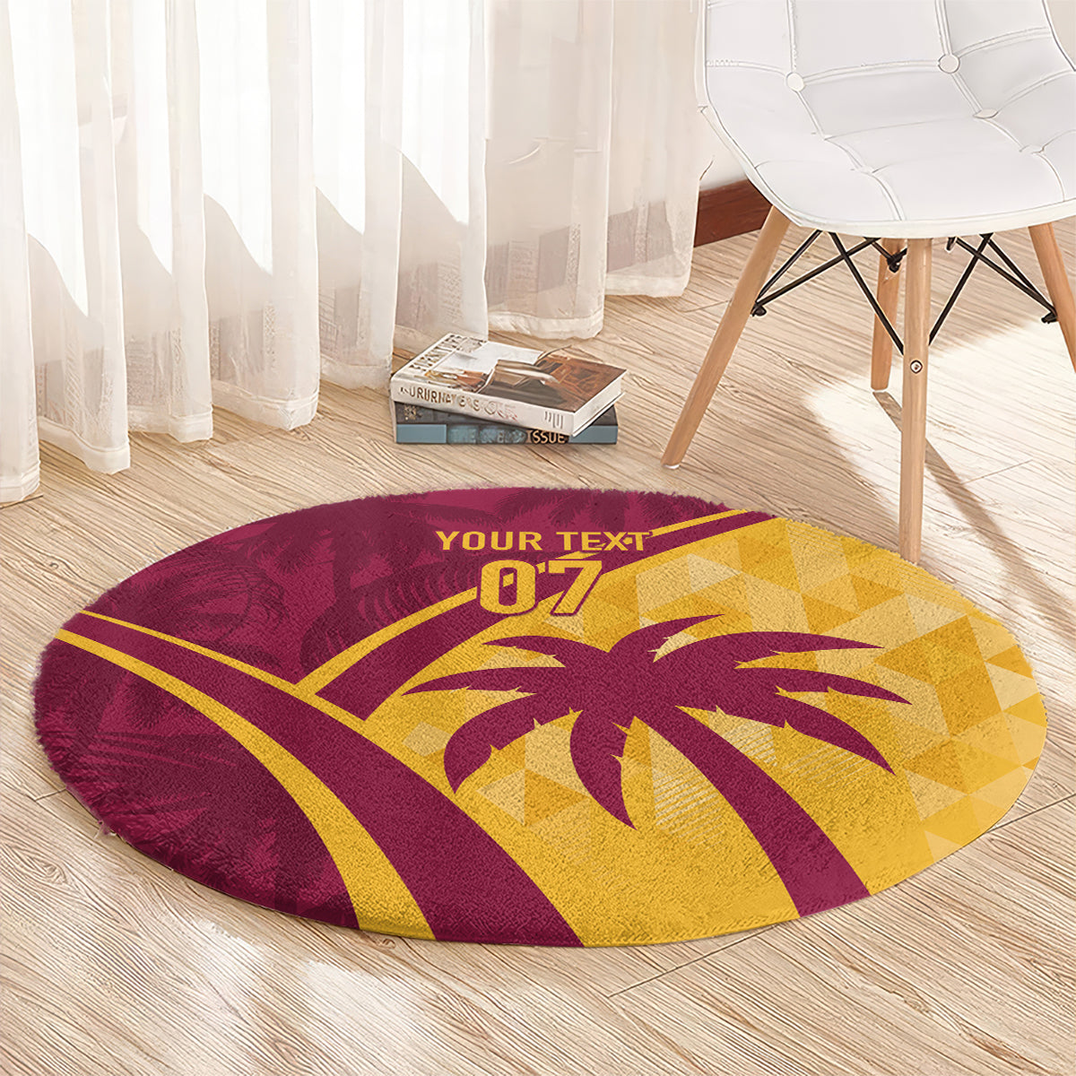 West Indies Cricket World Cup 2024 Round Carpet Tropical Style