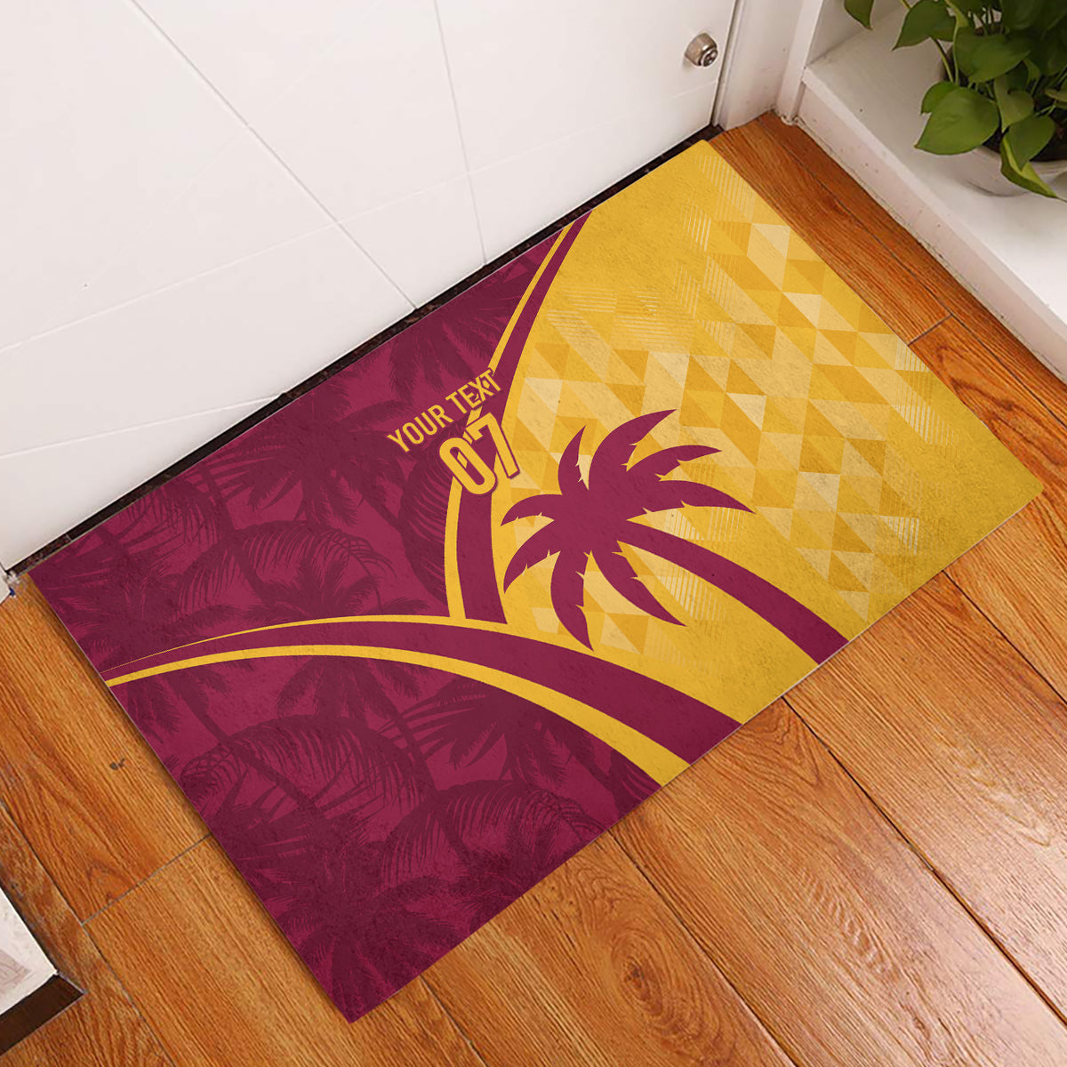 West Indies Cricket World Cup 2024 Rubber Doormat Tropical Style - Wonder Print Shop