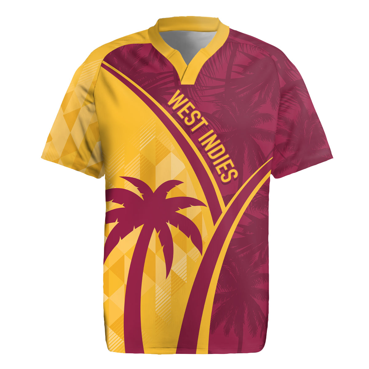 West Indies Cricket World Cup 2024 Rugby Jersey Tropical Style - Wonder Print Shop