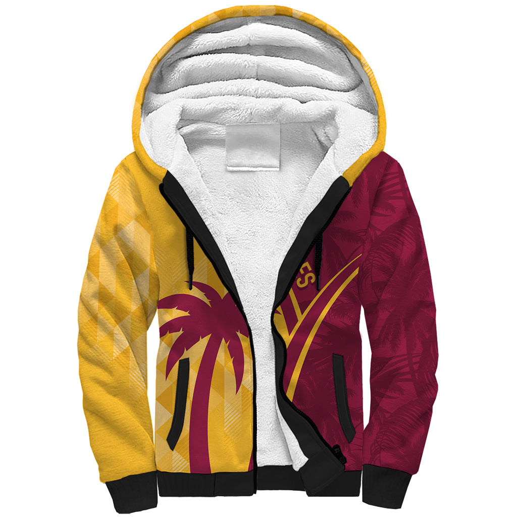 West Indies Cricket World Cup 2024 Sherpa Hoodie Tropical Style - Wonder Print Shop