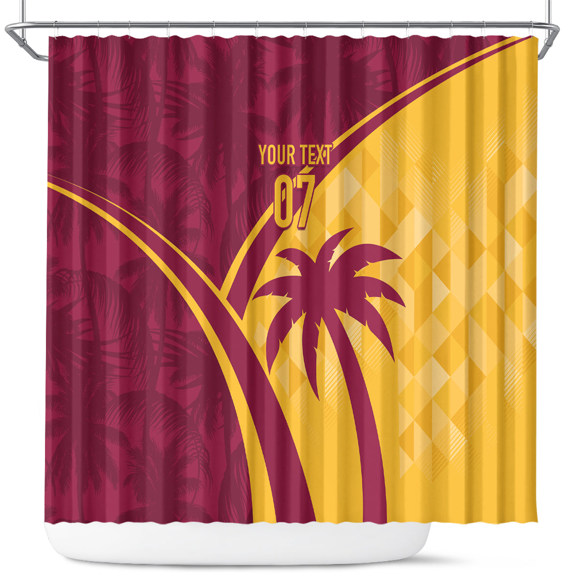West Indies Cricket World Cup 2024 Shower Curtain Tropical Style