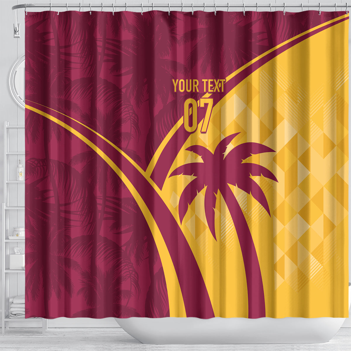 West Indies Cricket World Cup 2024 Shower Curtain Tropical Style