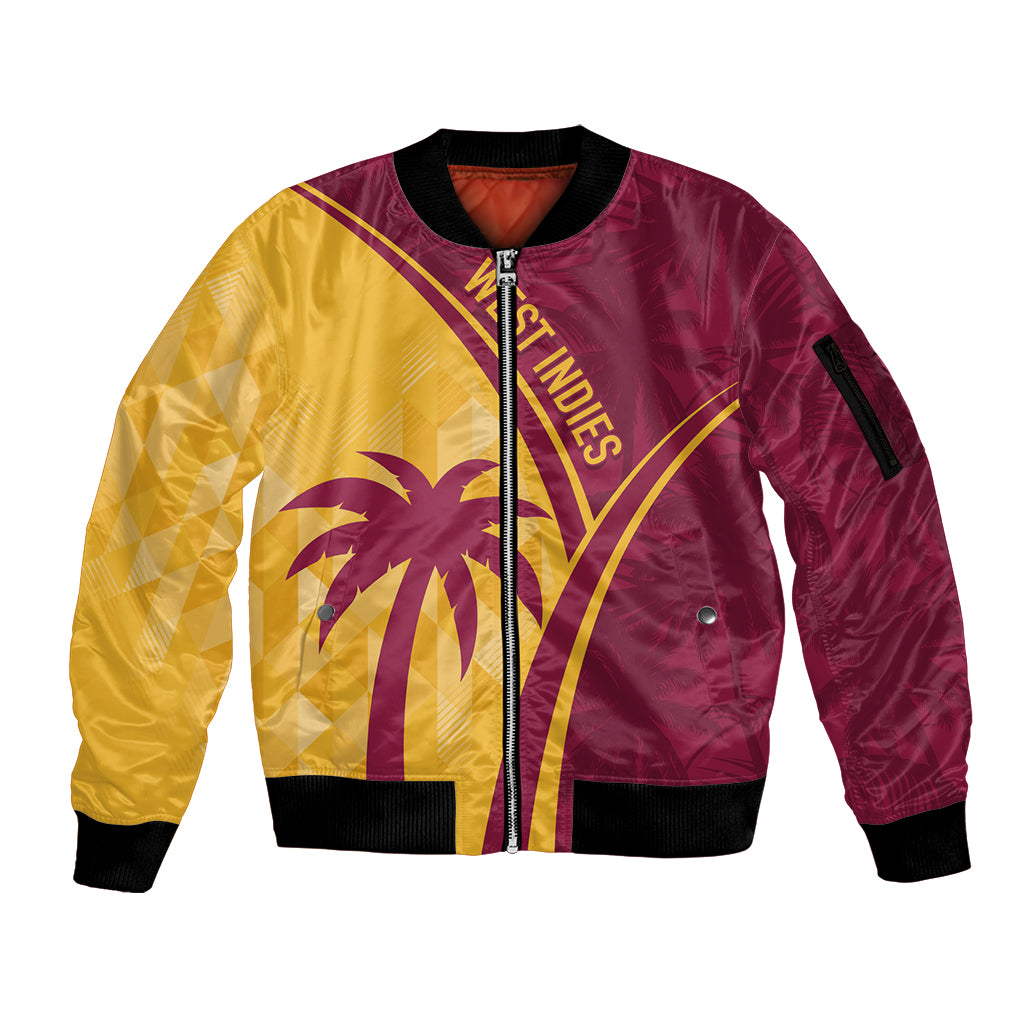 West Indies Cricket World Cup 2024 Sleeve Zip Bomber Jacket Tropical Style - Wonder Print Shop