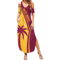 West Indies Cricket World Cup 2024 Summer Maxi Dress Tropical Style - Wonder Print Shop