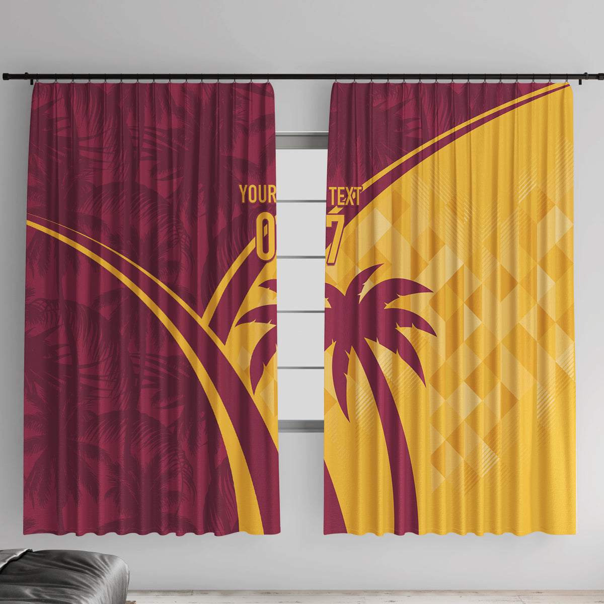 West Indies Cricket World Cup 2024 Window Curtain Tropical Style - Wonder Print Shop