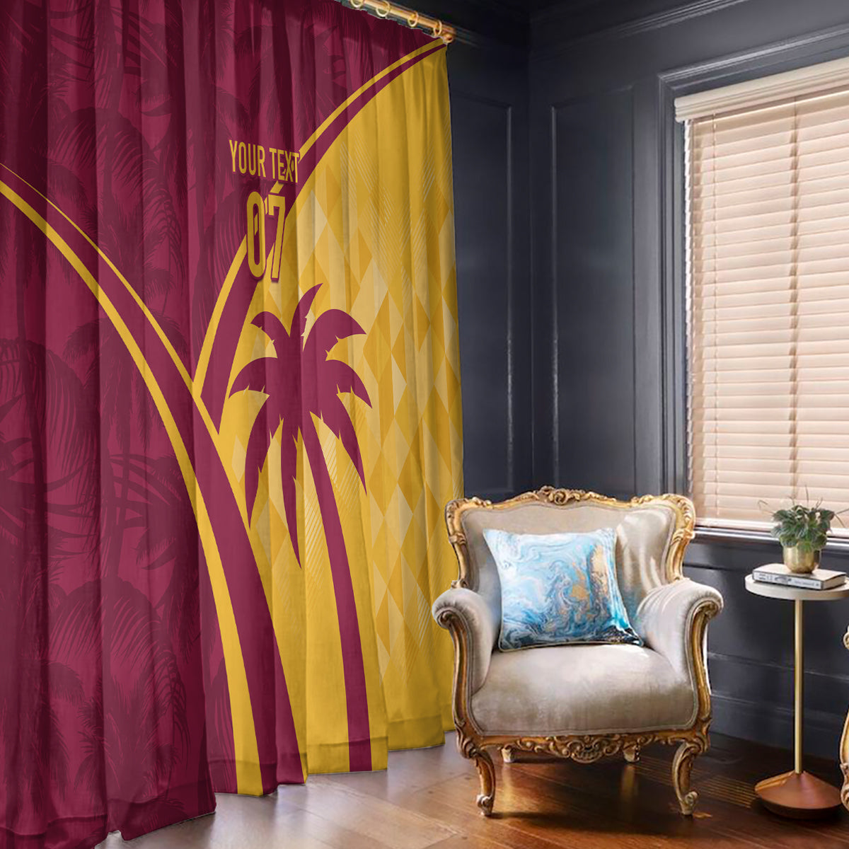 West Indies Cricket World Cup 2024 Window Curtain Tropical Style - Wonder Print Shop