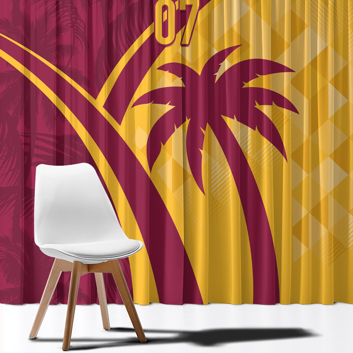 West Indies Cricket World Cup 2024 Window Curtain Tropical Style - Wonder Print Shop