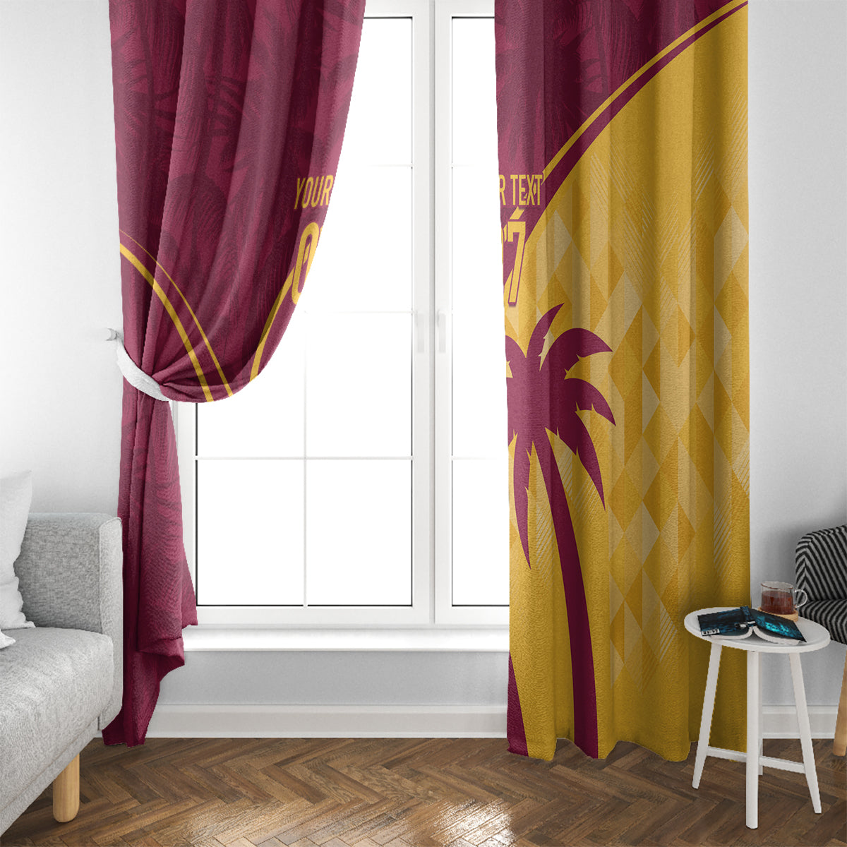 West Indies Cricket World Cup 2024 Window Curtain Tropical Style - Wonder Print Shop