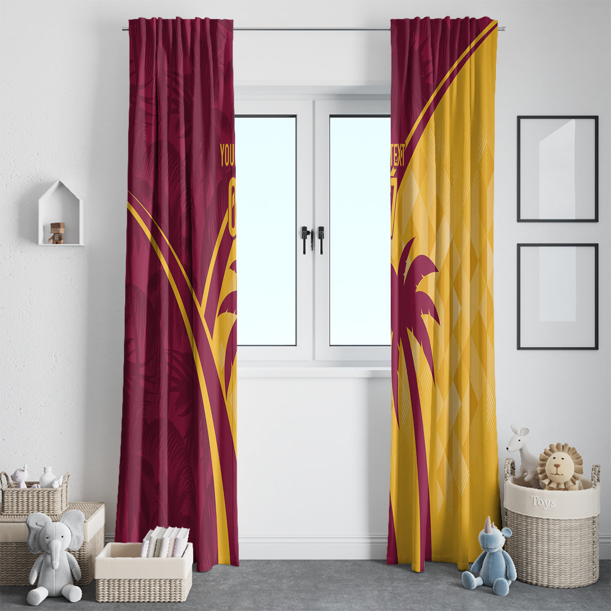 West Indies Cricket World Cup 2024 Window Curtain Tropical Style - Wonder Print Shop