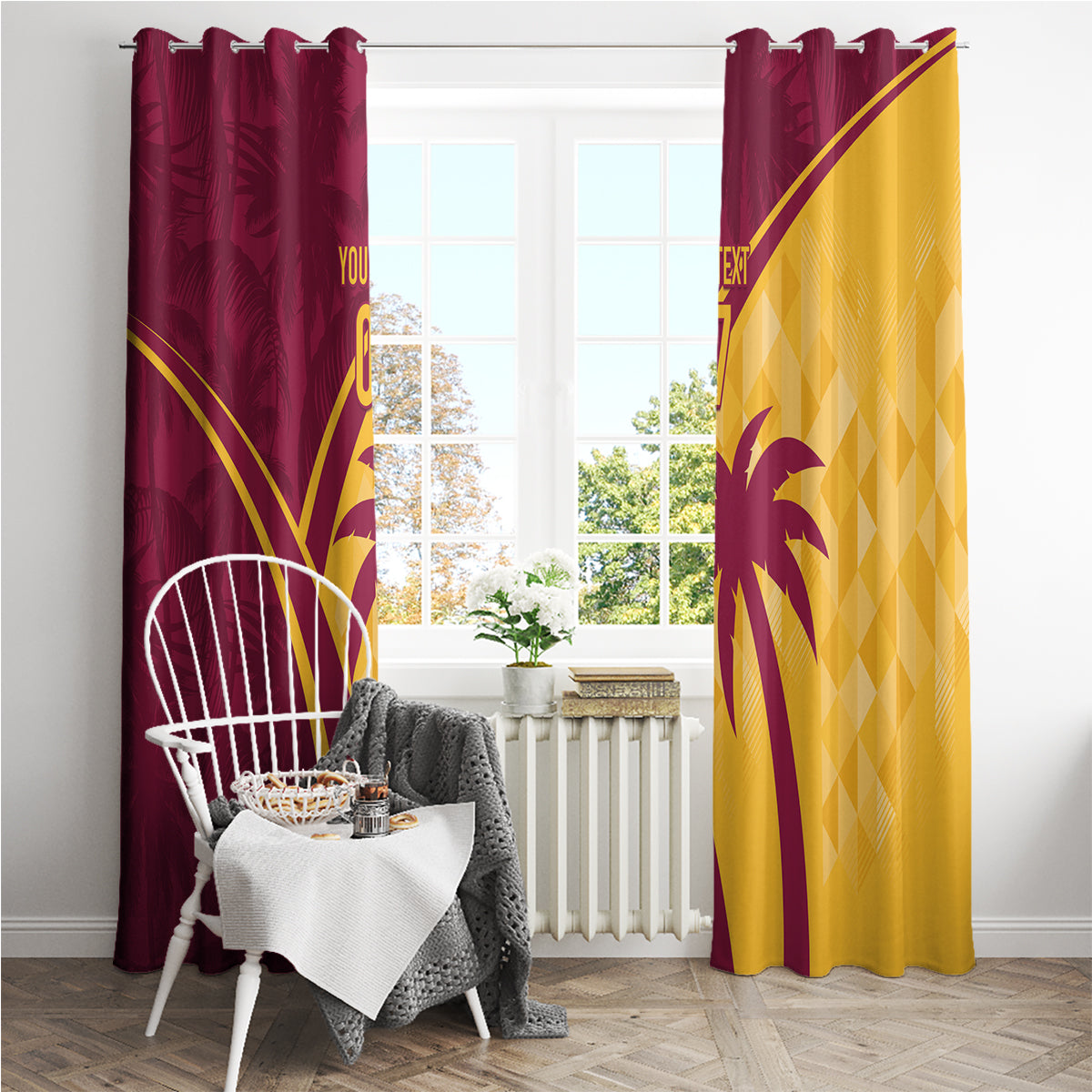 West Indies Cricket World Cup 2024 Window Curtain Tropical Style - Wonder Print Shop