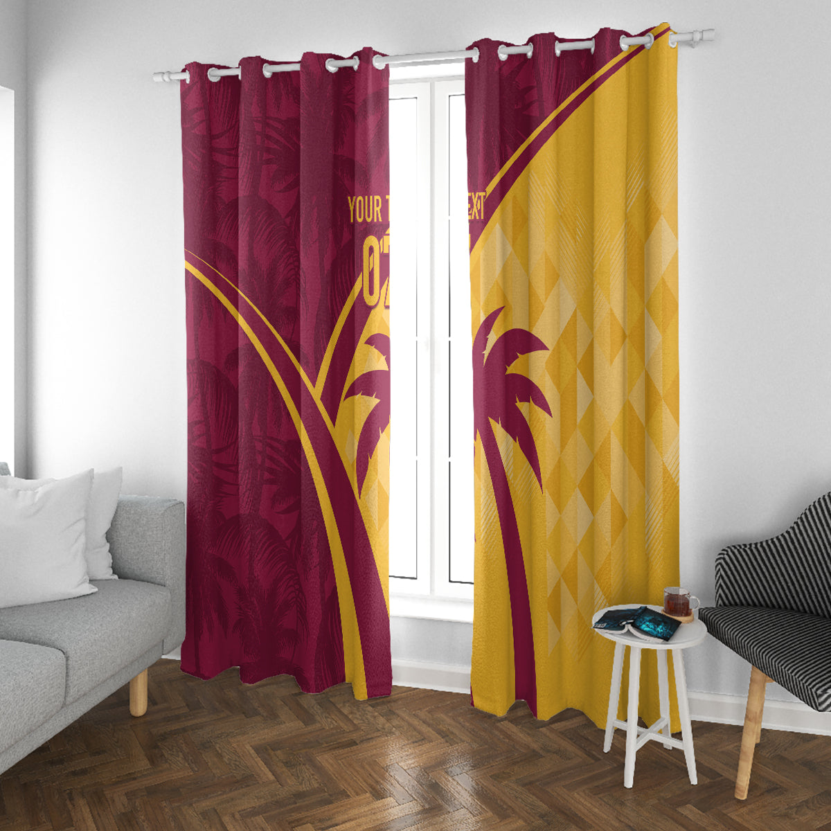 West Indies Cricket World Cup 2024 Window Curtain Tropical Style - Wonder Print Shop