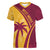 West Indies Cricket World Cup 2024 Women V-Neck T-Shirt Tropical Style - Wonder Print Shop