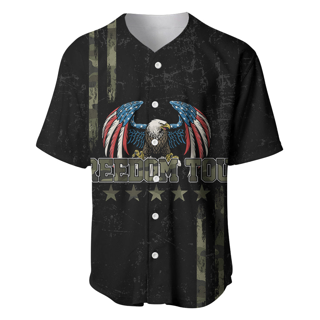 USA Bald Eagle Freedom Tour 1776 Born To Be Free Baseball Jersey Camouflage Style LT7 - Wonder Print Shop