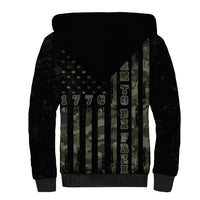 USA Bald Eagle Freedom Tour 1776 Born To Be Free Sherpa Hoodie Camouflage Style - Wonder Print Shop