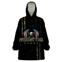 USA Bald Eagle Freedom Tour 1776 Born To Be Free Wearable Blanket Hoodie Camouflage Style - Wonder Print Shop